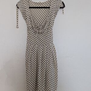 Polka Dot Dress in Black and Cream